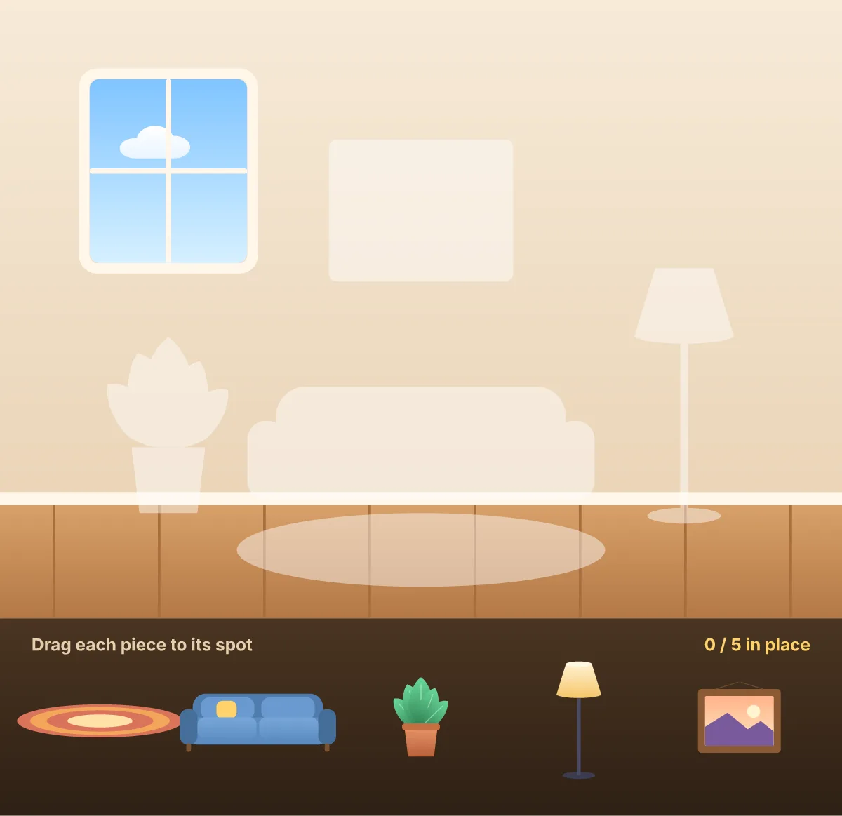 Decorate the room: an Ova Motion template
