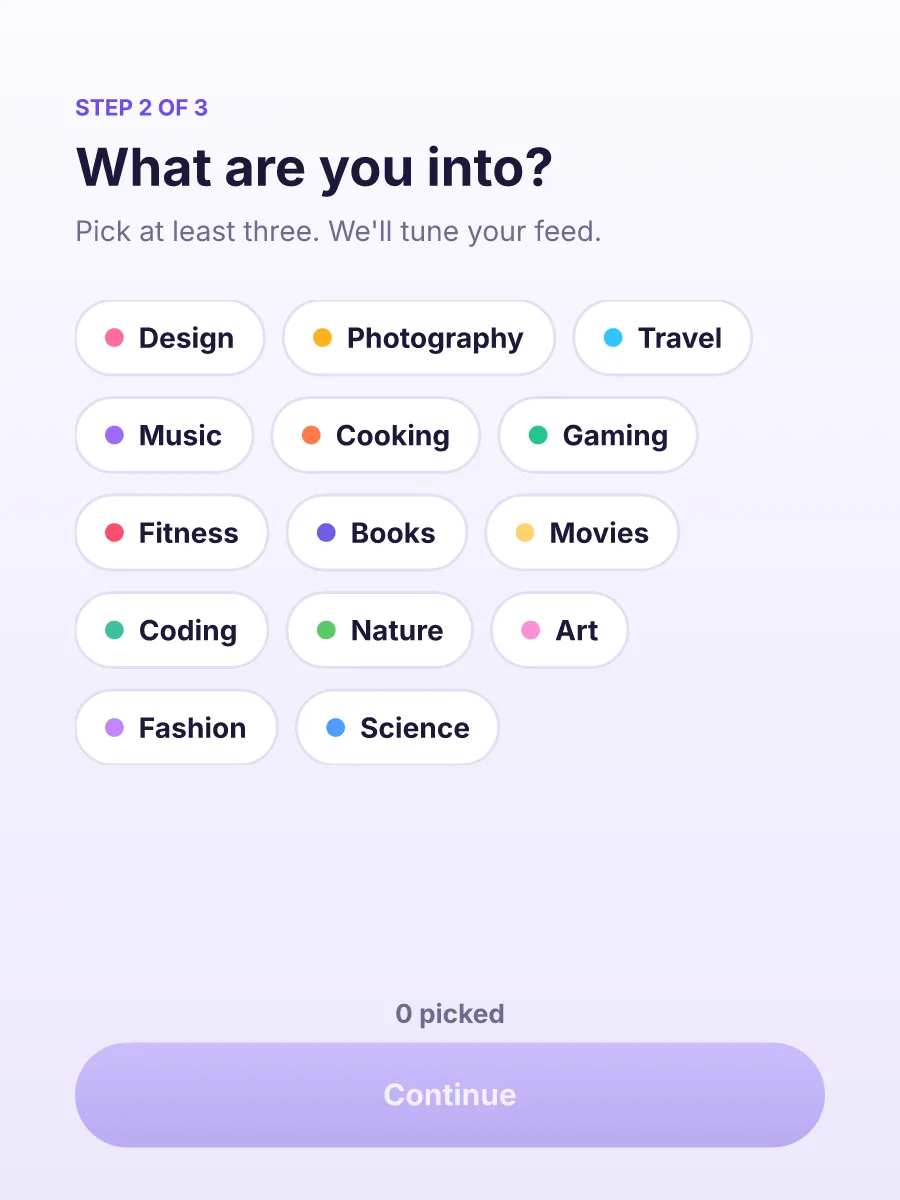 Tag picker: an Ova Motion template