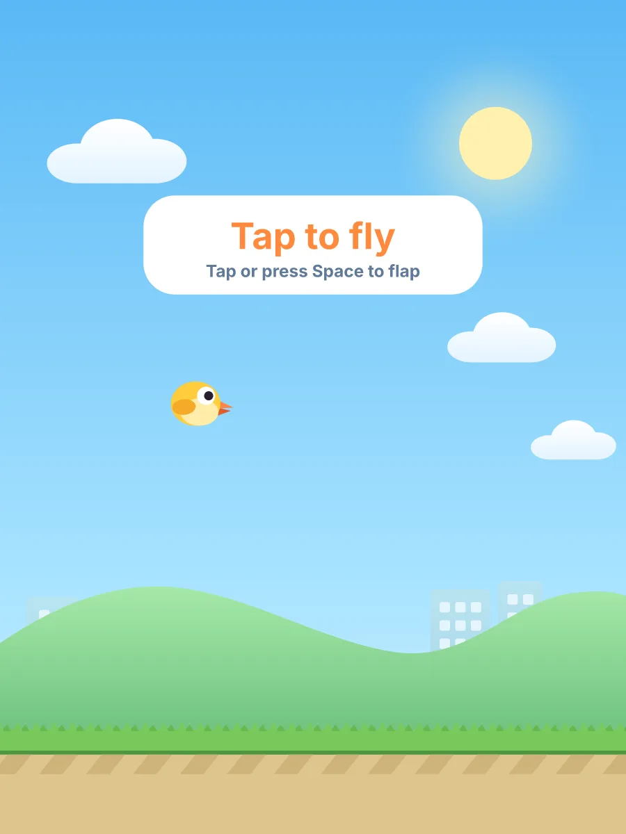 Tap to fly: an Ova Motion template