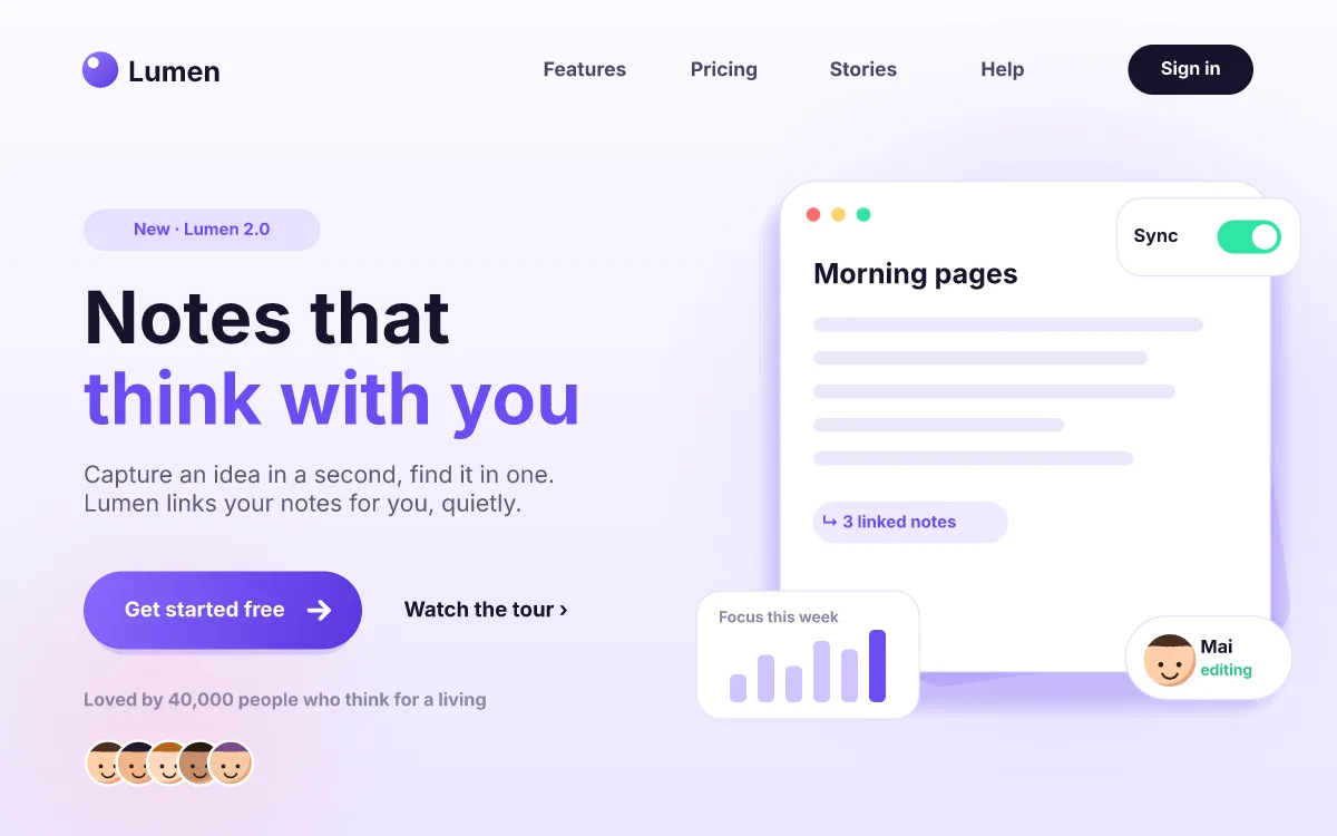 Website hero: an Ova Motion template