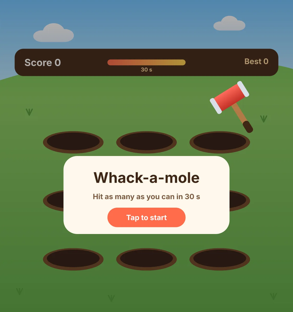 Whack-a-mole: an Ova Motion template